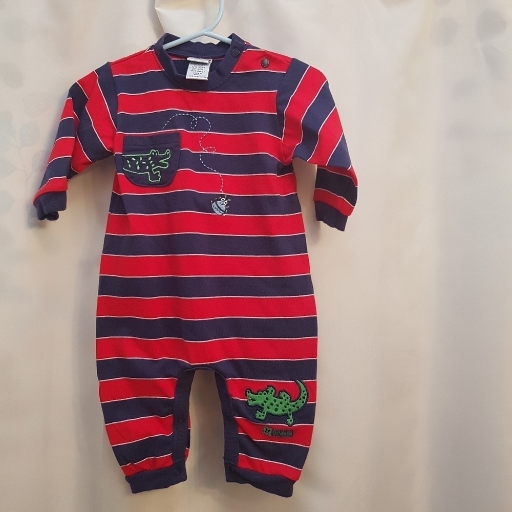 Oshkosh B'Gosh Vintage gator romper 3-6 months
